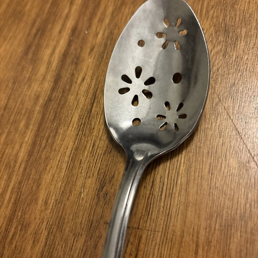 Ekco EKS7 Slotted Flower Spoon Stainless Steel 8